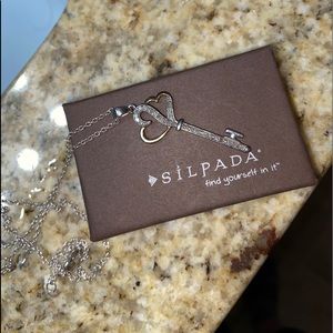 silpada heart key necklace